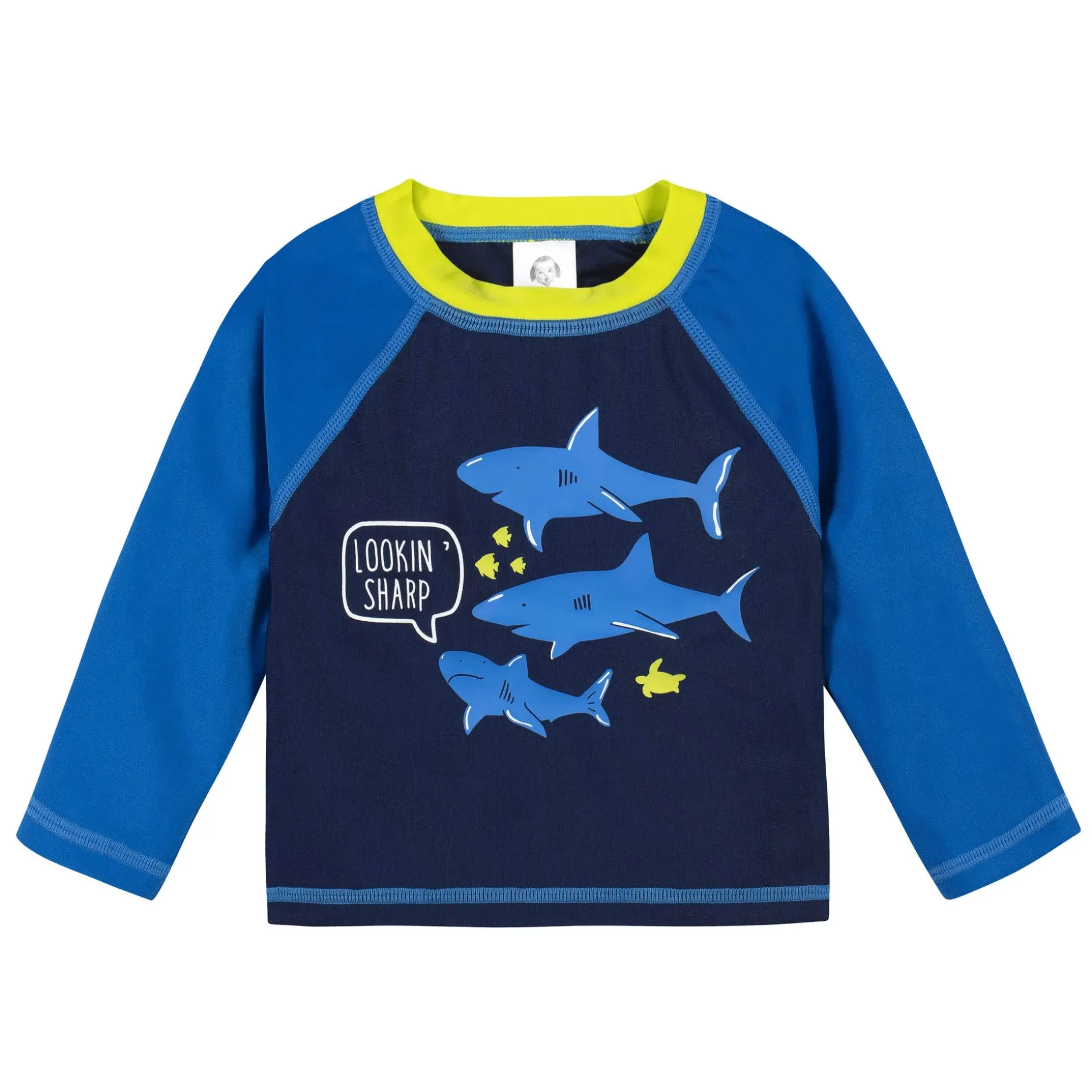 2-Piece Baby Boys UPF 50+ Shark Zone Rash Guard & Swim Trunks Set