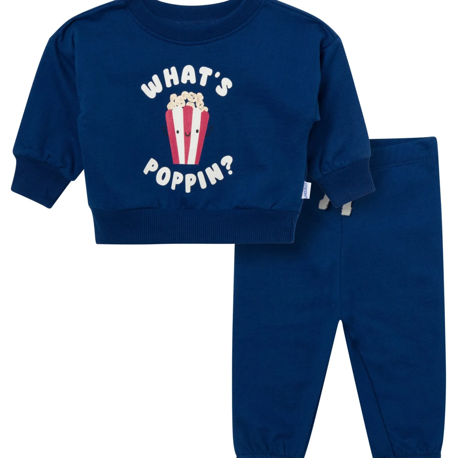 2-Piece Baby Boys What's Poppin Sweatshirt Set