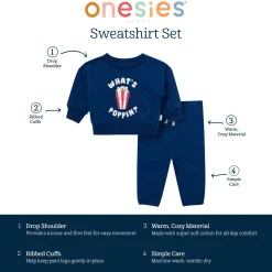 2-Piece Baby Boys What's Poppin Sweatshirt Set