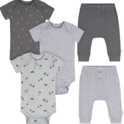 5-Piece Baby Boys Wild Buffalo Trail Bodysuits & Pants Set