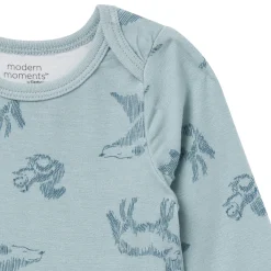 4-Piece Baby Boys Woodland Animals Viscose Bodysuits and Pants Set