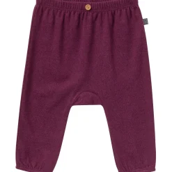2-Piece Baby Girls Burgundy Heather Hacci Ruffle Top and Pant Set