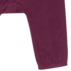 2-Piece Baby Girls Burgundy Heather Hacci Ruffle Top and Pant Set