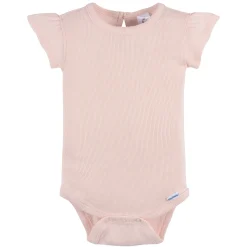 2-Piece Baby Girls Crystal Pink Bodysuit and Shorts Set