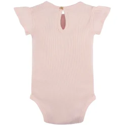 2-Piece Baby Girls Crystal Pink Bodysuit and Shorts Set