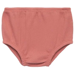 2-Piece Baby Girls Dark Pink Waffle Dress Set