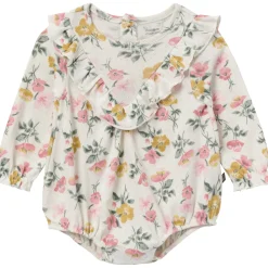2-Piece Baby Girls Floral Bubble Romper and Tights