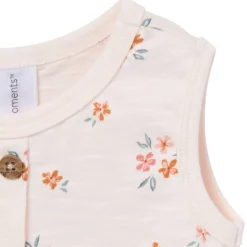 4-Piece Baby Girls Flower Bunches Sleeveless Peplum Tops and Shorts Set