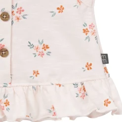 4-Piece Baby Girls Flower Bunches Sleeveless Peplum Tops and Shorts Set