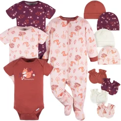 12-Piece Baby Girls Fox Layette Bundle