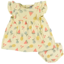 2-Piece Baby Girls Fruit Dress & Diaper Cover Set
