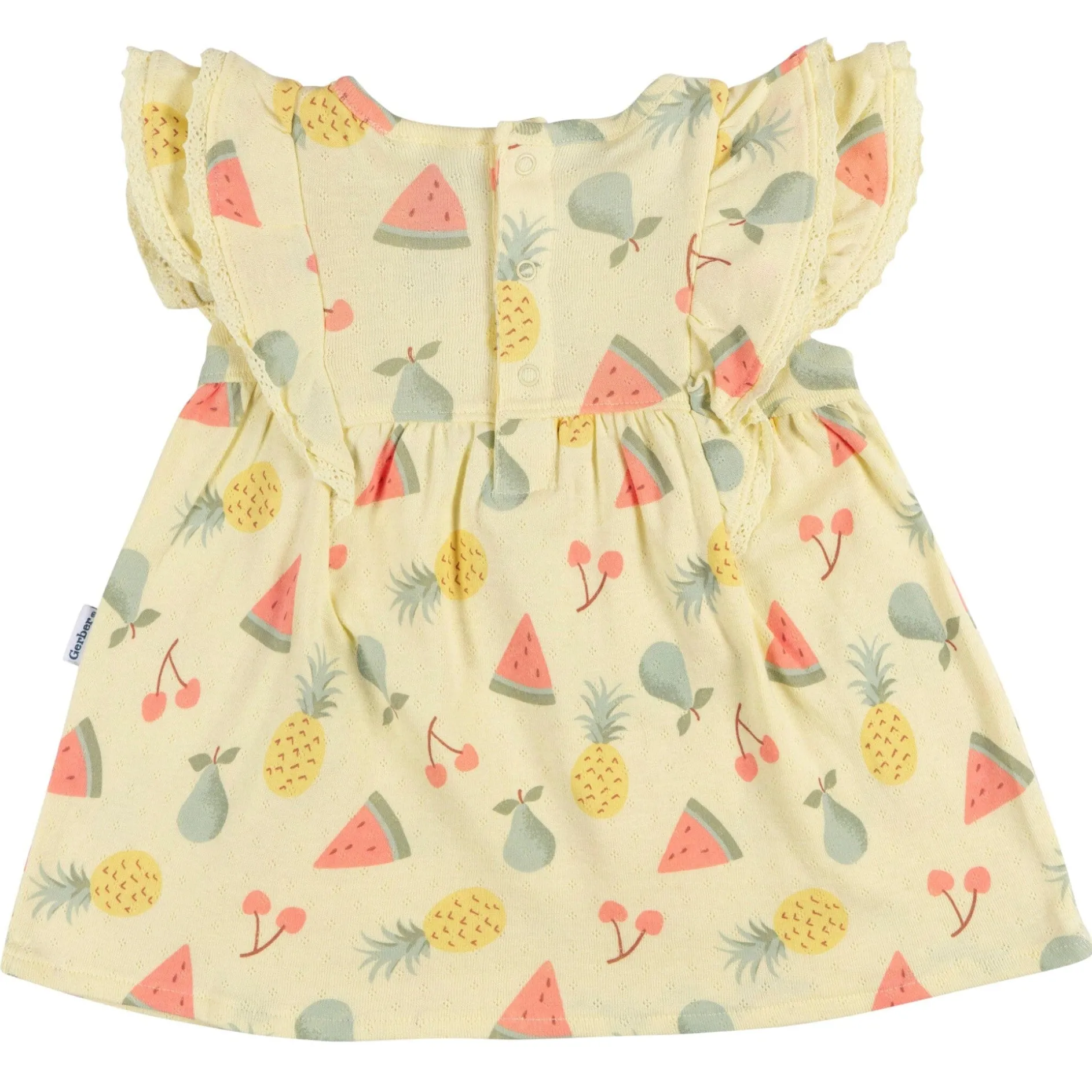 2-Piece Baby Girls Fruit Dress & Diaper Cover Set