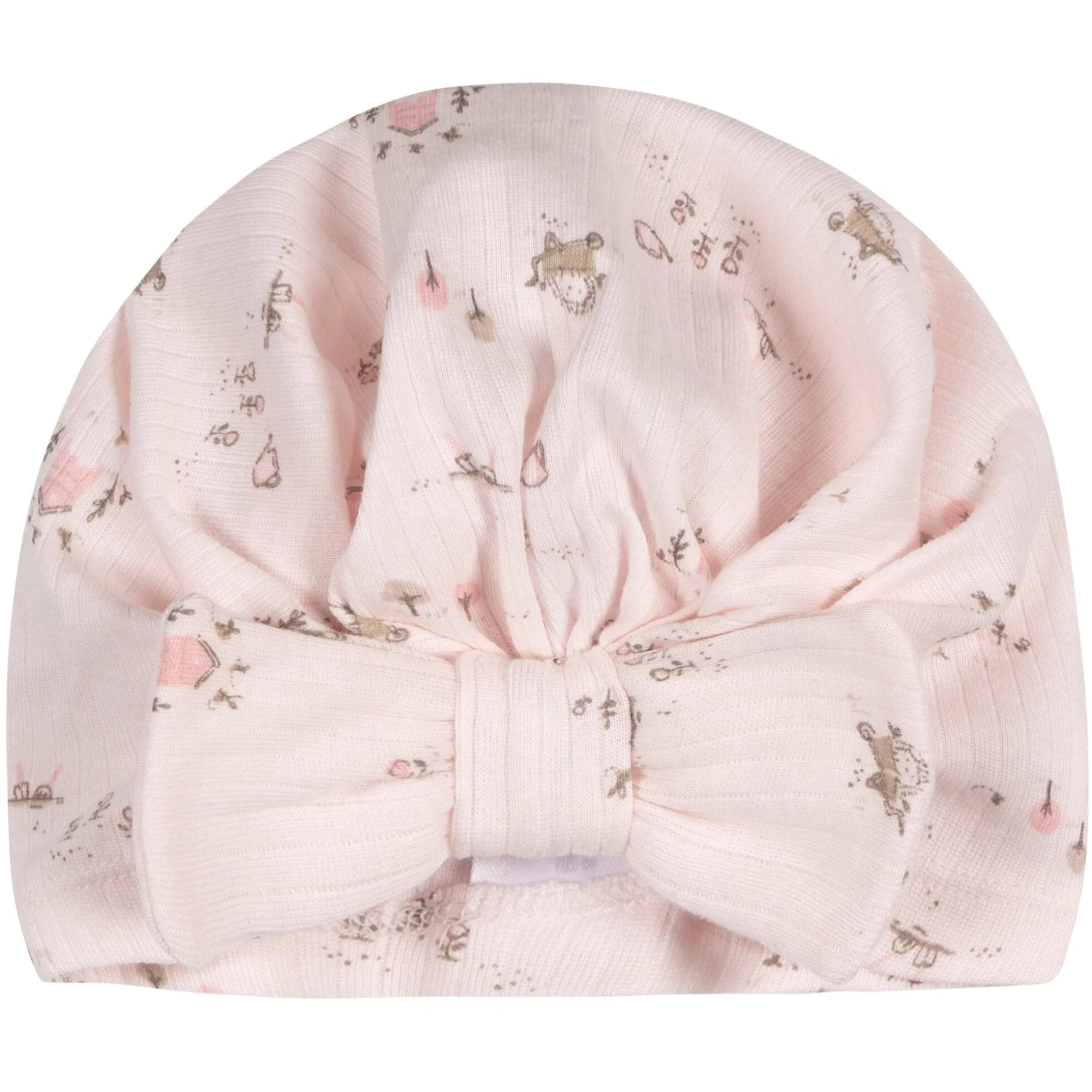 4-Piece Baby Girls Garden Cap and Mitten Set