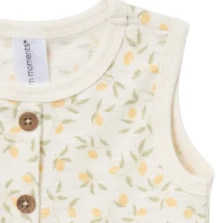 4-Piece Baby Girls Lemon Vines Sleeveless Peplum Tops and Shorts Set