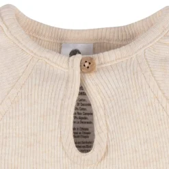 2-Piece Baby Girls Light Oatmeal Heather Bodysuit and Shorts Set