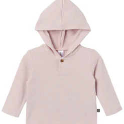 2-Piece Baby Girls Light Pink Hooded Brushed Hacci Set