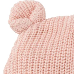 2-Piece Baby Girls Light Pink Sweater Romper & Hat Set