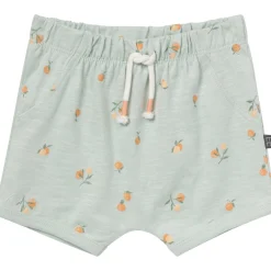 4-Piece Baby Girls Light Sky Oranges Sleeveless Peplum Tops and Shorts Set