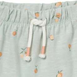 4-Piece Baby Girls Light Sky Oranges Sleeveless Peplum Tops and Shorts Set