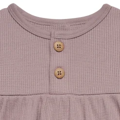 2-Piece Baby Girls Medium Lilac Waffle Dress Set