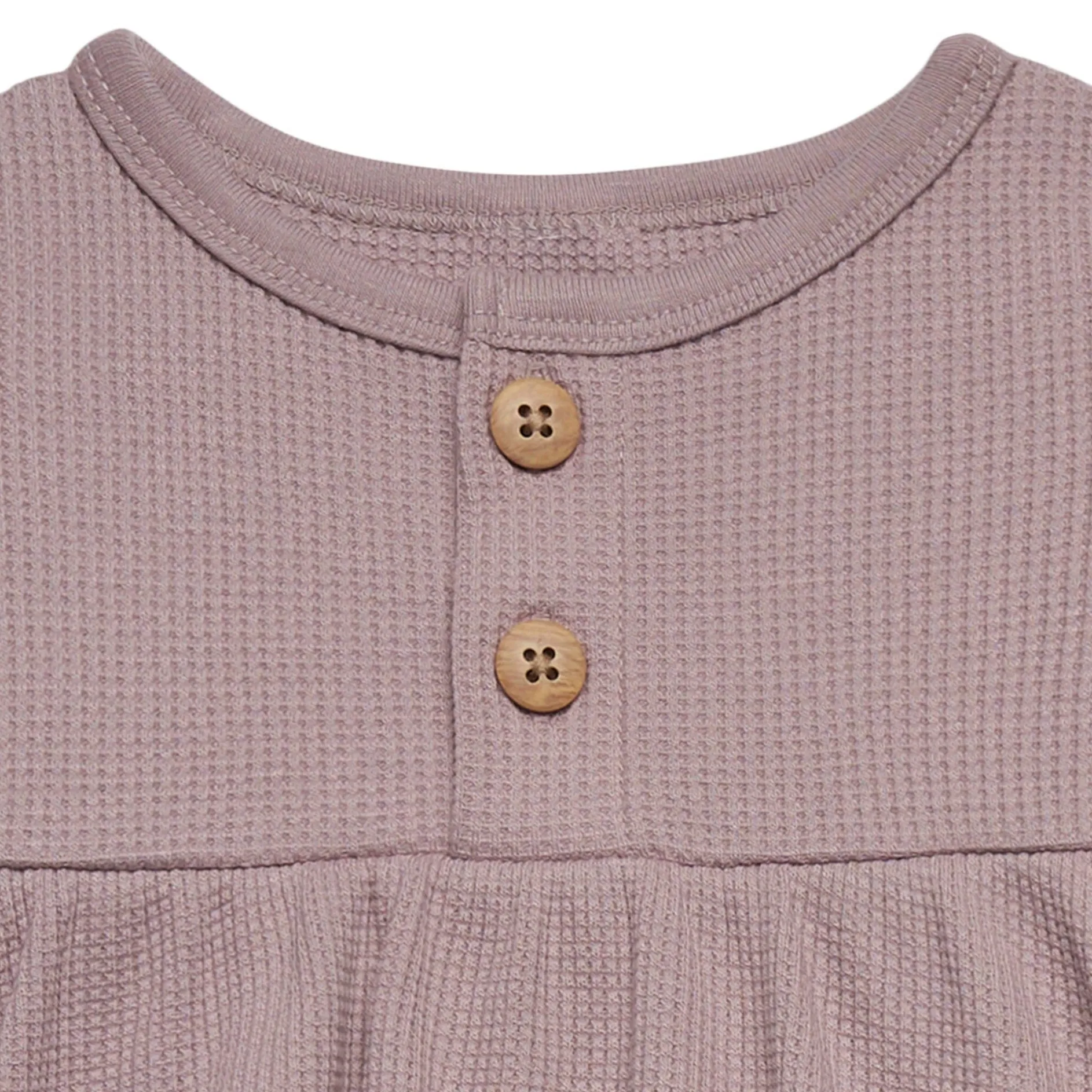 2-Piece Baby Girls Medium Lilac Waffle Dress Set
