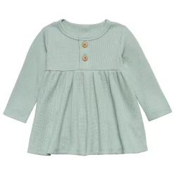 2-Piece Baby Girls Medium Sky Waffle Dress Set