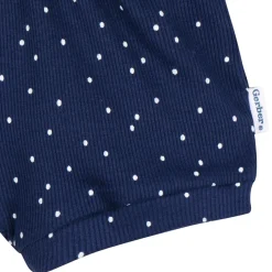 2-Piece Baby Girls Navy Dots Bodysuit & Shorts Set