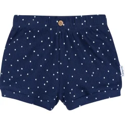 2-Piece Baby Girls Navy Dots Bodysuit & Shorts Set