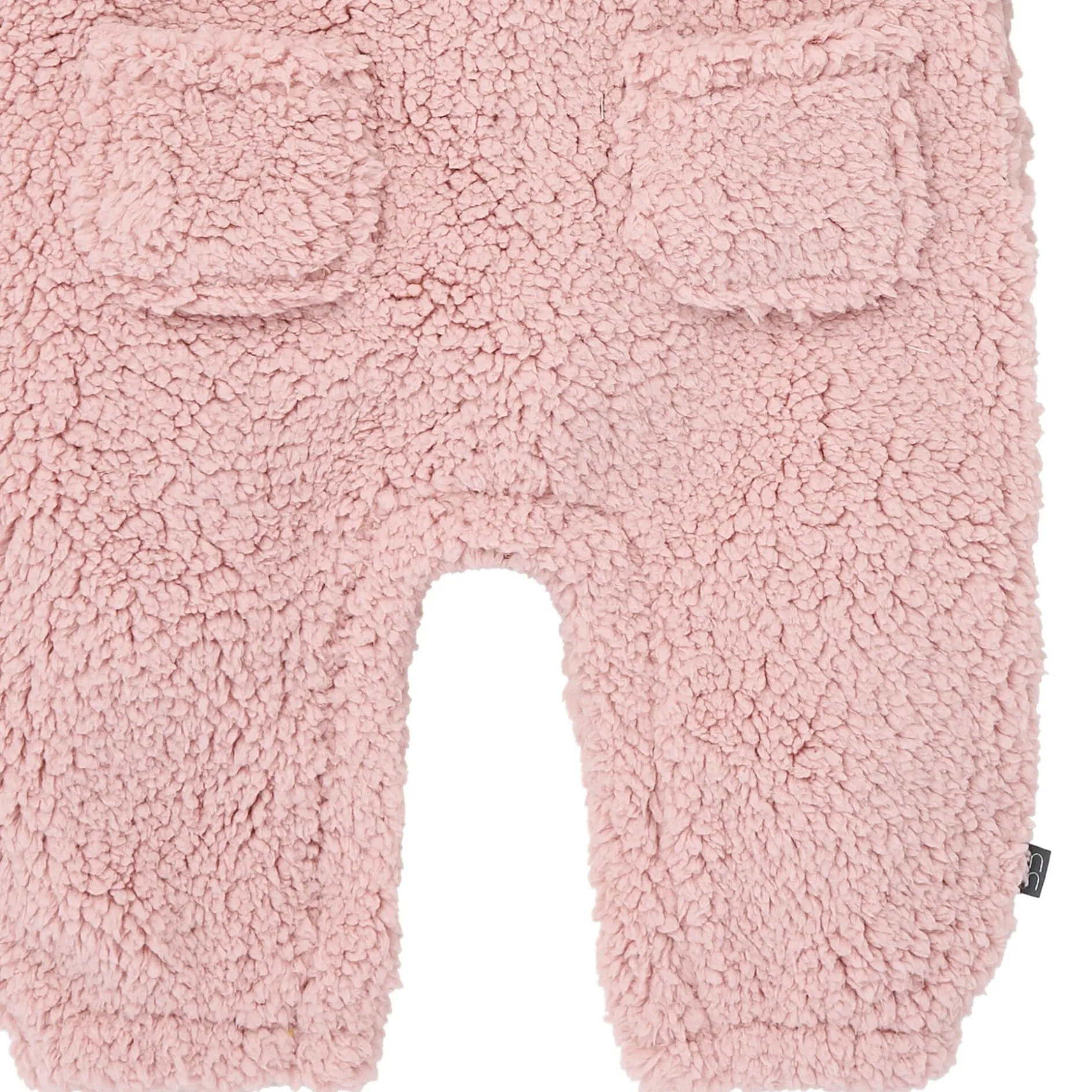 2-Piece Baby Girls Pale Mauve Microplush Overalls