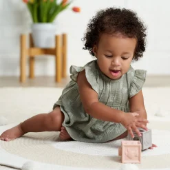 2-Piece Baby Girls Palms Tunic and Diaper Cover Set