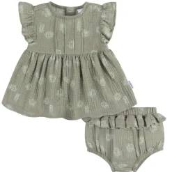2-Piece Baby Girls Palms Tunic and Diaper Cover Set