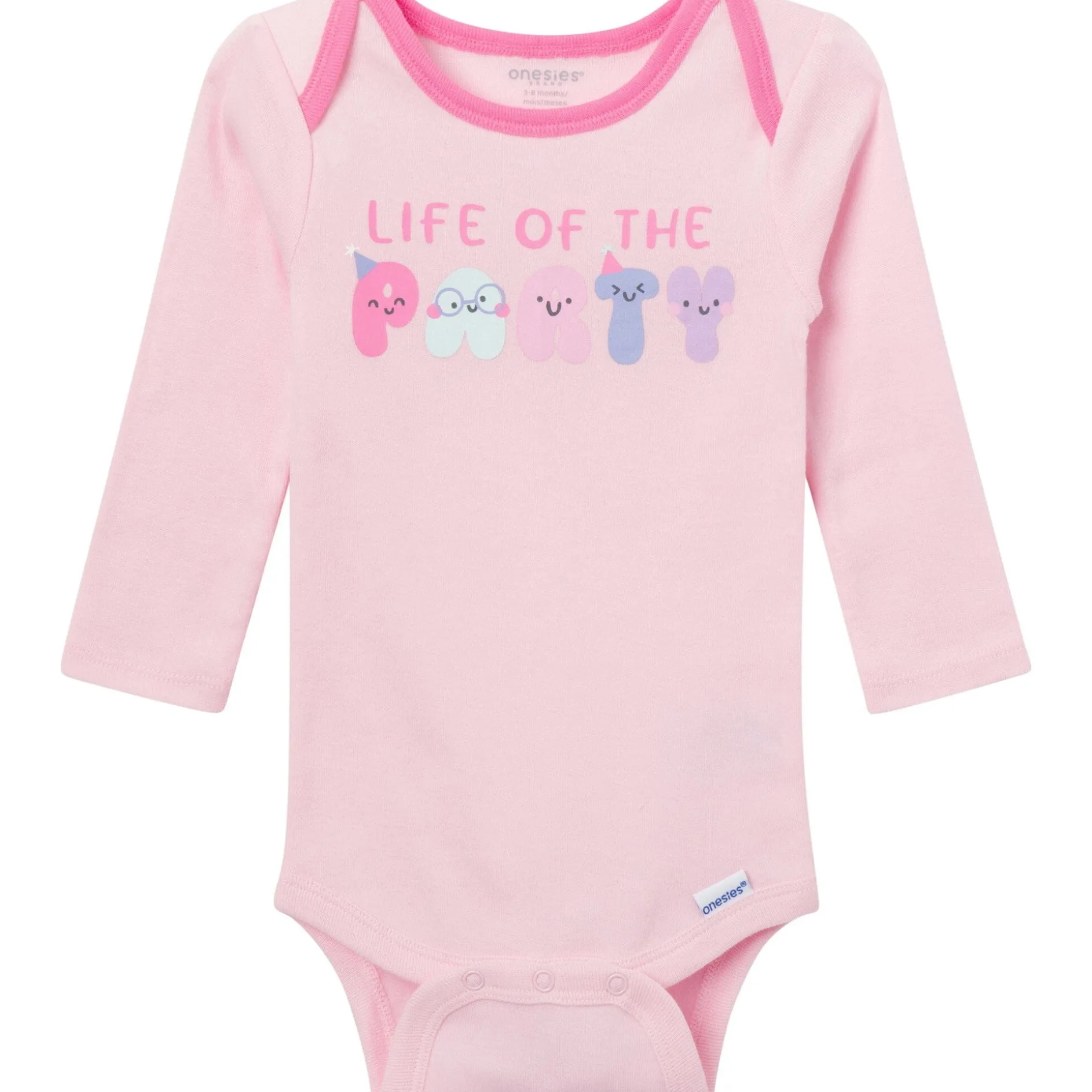 4-Piece Baby Girls Party Rainbow Onesies® Bodysuits and Pants