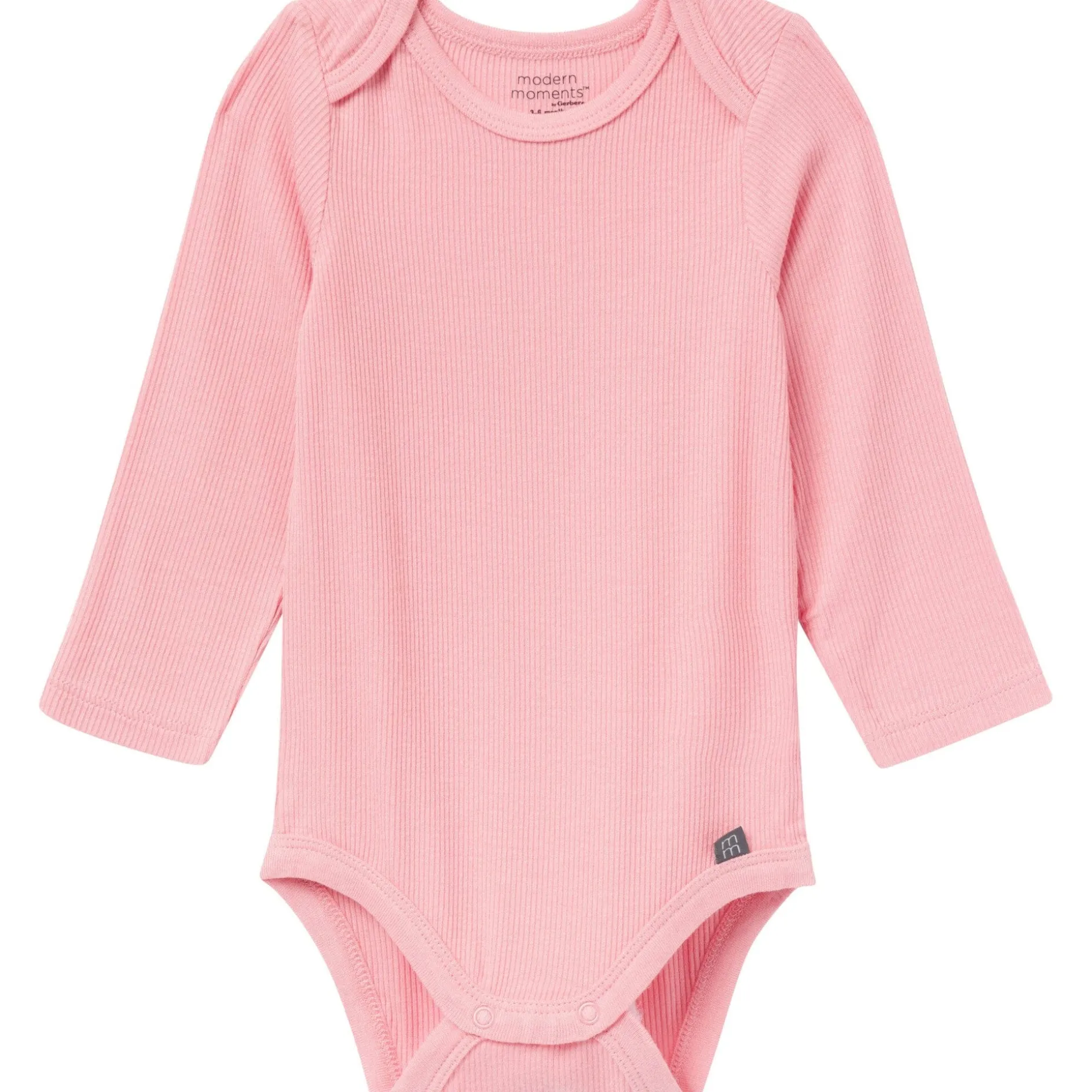 4-Piece Baby Girls Peach Floral Viscose Bodysuits and Pants Set