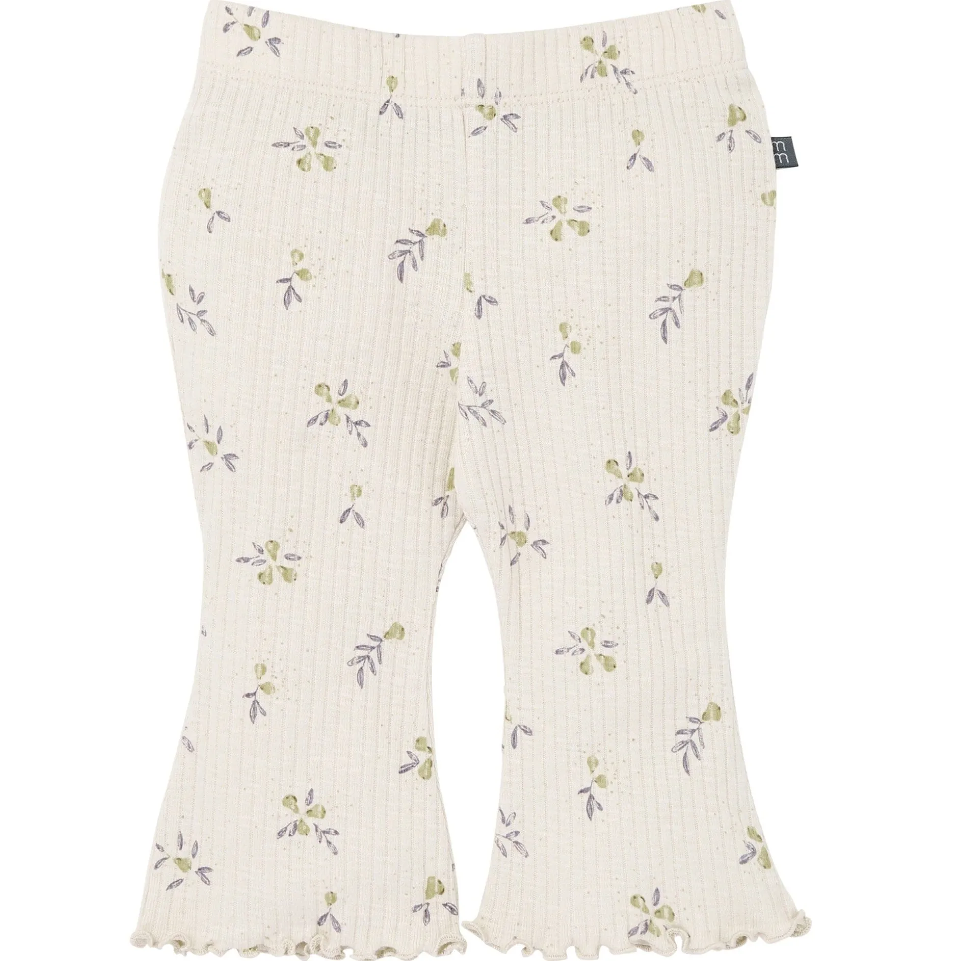 4-Piece Baby Girls Pear Henley Ruffle Tops and Pants Set