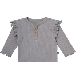 4-Piece Baby Girls Pear Henley Ruffle Tops and Pants Set