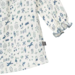 2-Piece Baby Girls Petit Blue Country Dress and Tights Set