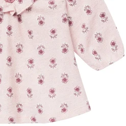 2-Piece Baby Girls Pink Blush Flowers Dress and Tights Set