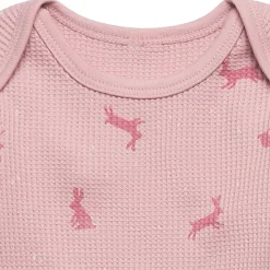 2-Piece Baby Girls Pink Bunnies Bodysuit and Pant Set