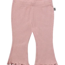 4-Piece Baby Girls Pink Petite Ditsy Henley Ruffle Tops and Pants Set
