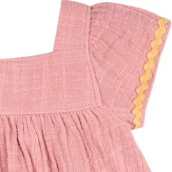 2-Piece Baby Girls Rose Pink Dress and Diaper Cover