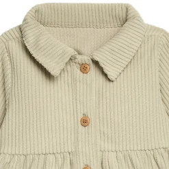 2-Piece Baby Girls Sage Corduroy Dress Set