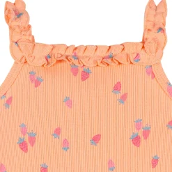 2-Piece Baby Girls Strawberries Bodysuit & Shorts Set