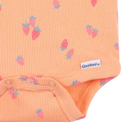 2-Piece Baby Girls Strawberries Bodysuit & Shorts Set