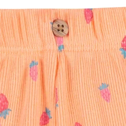 2-Piece Baby Girls Strawberries Bodysuit & Shorts Set