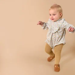 2-Piece Baby Girls Tiny Floral Bubble Romper and Tights
