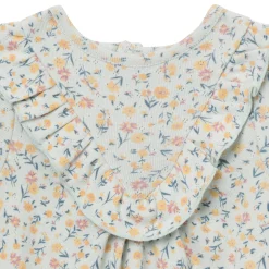 2-Piece Baby Girls Tiny Floral Bubble Romper and Tights