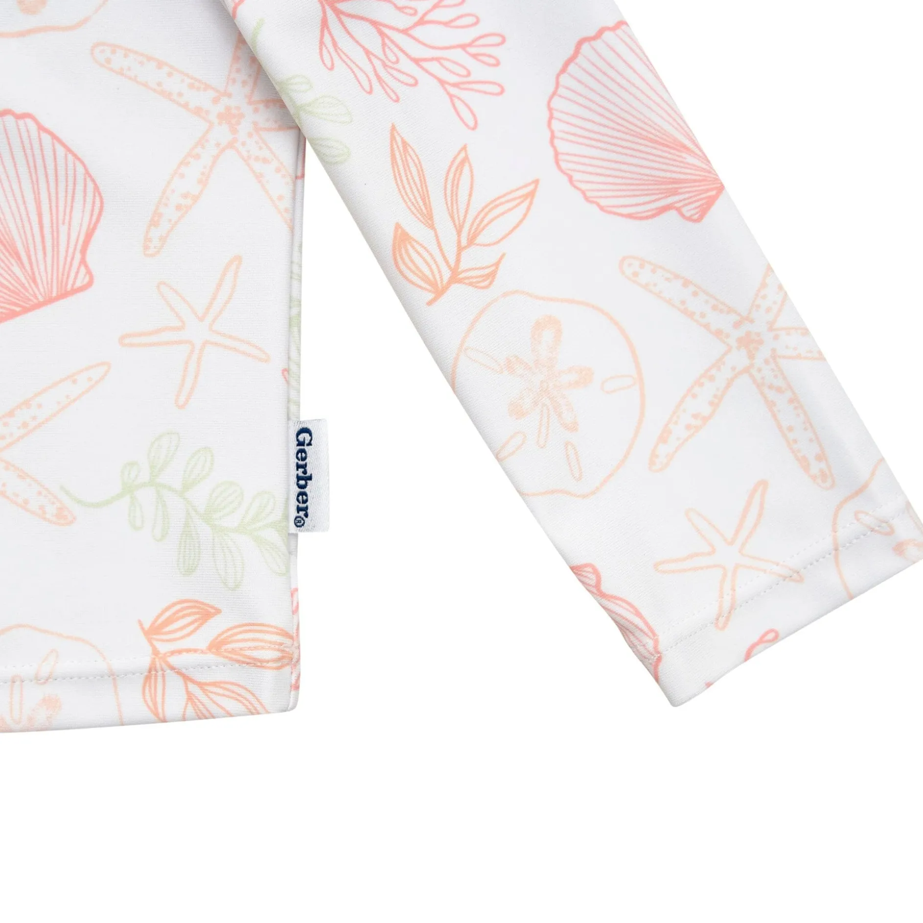 2-Piece Baby Girls UPF 50+ Shells Rash Guard & Swim Bottoms Set