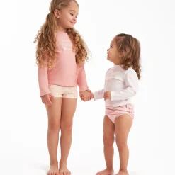 2-Piece Baby Girls UPF 50+ Shells Rash Guard & Swim Bottoms Set