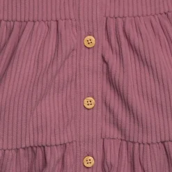 2-Piece Baby Girls Wine Corduroy Dress Set