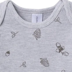 2-Piece Baby Neutral Acorn Grey Heather Bodysuit and Pant Set